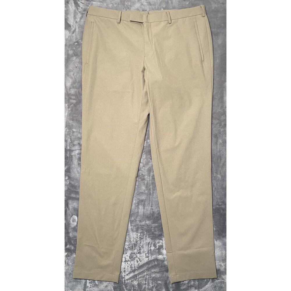 Sene Soho Flex Dress Pants Men's 37x33 Brown Flextech Stretch Golf Slacks